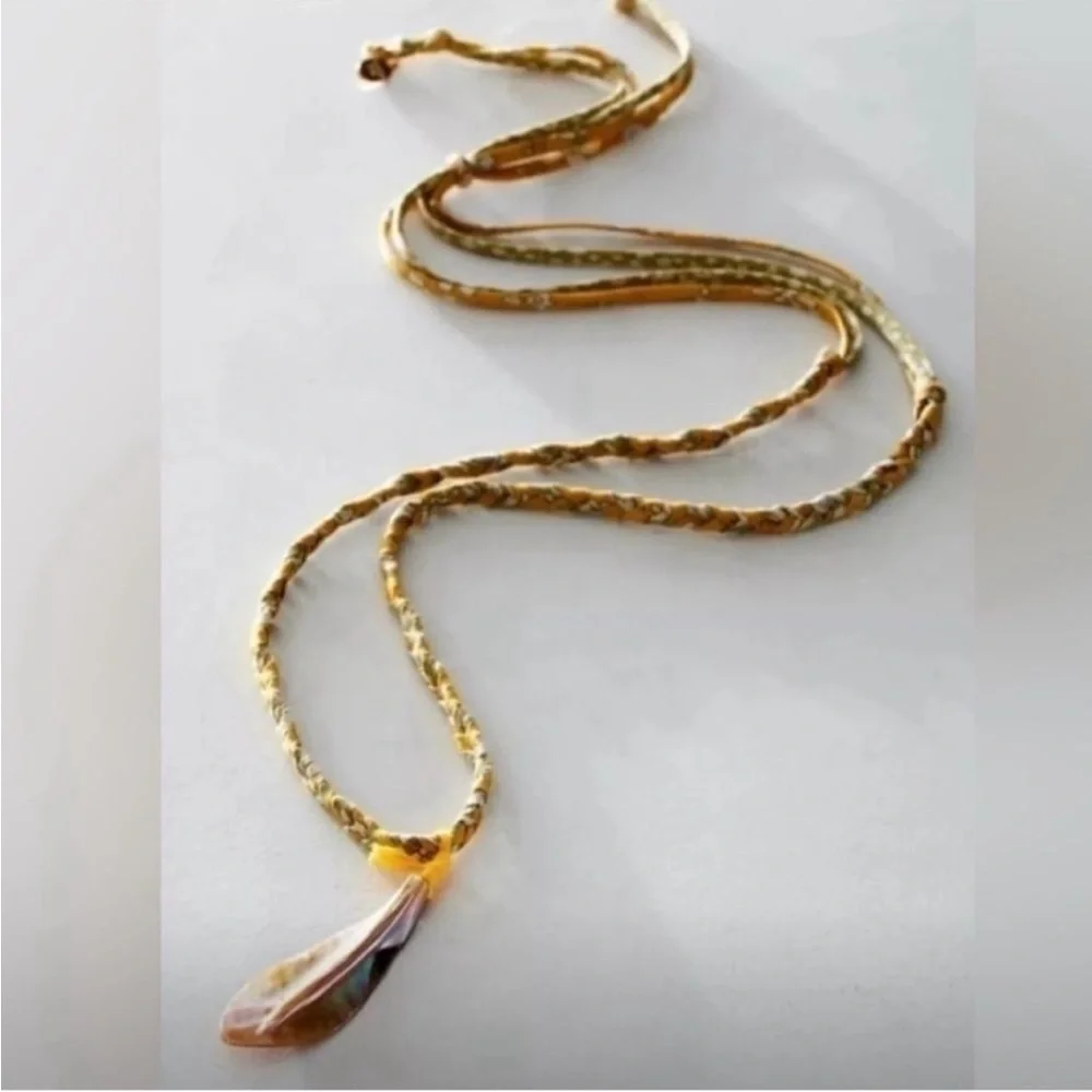 Free People Ariana Ost Era Necklace-Yellow